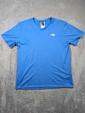 The North Face Flashdry T Shirt Mens Medium Blue Outdoor Hiking Adventure Casual